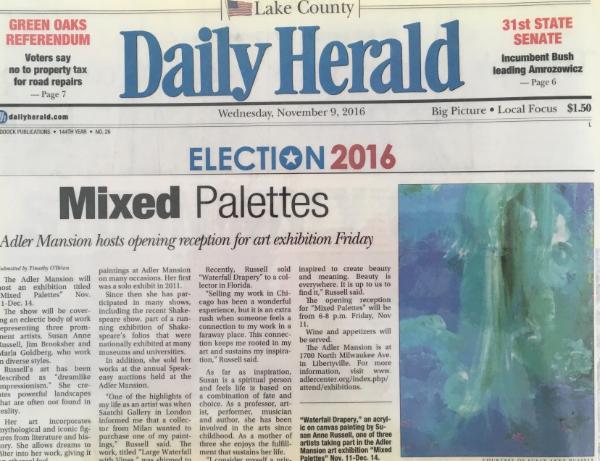 Daily Herald 2016 Mixed Palettes 3 person Show