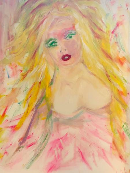 Vivacious Pop Art Lady