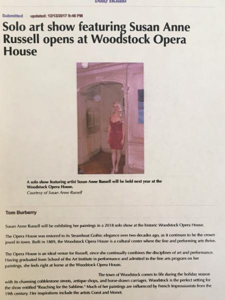 Solo Show Daily Herald Woodstock 2018