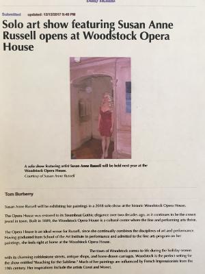 Solo Show Daily Herald Woodstock 2018