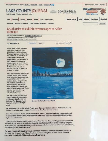 Lake County Journal  2012.Moon over city- Dreamscapes