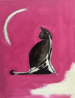 Cat and the Moon