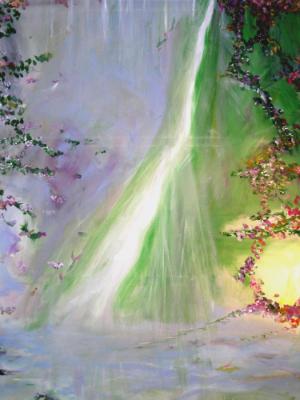 Large Waterfall with Vines SOLD